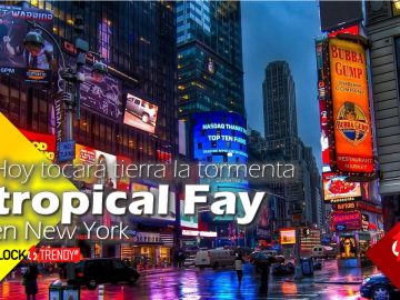 Hoy tocará tierra la tormenta tropical Fay en New York