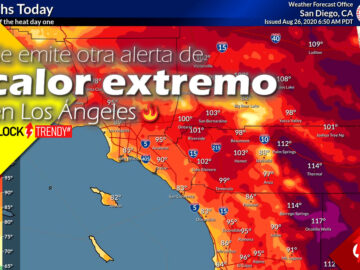 Se emite otra alerta de calor extremo en Los Ángeles