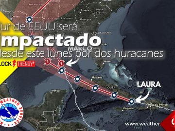 Sur de EEUU será impactado desde este lunes por dos huracanes