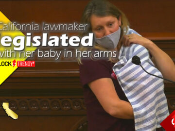 California lawmaker legislated with her baby in her arms