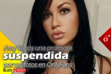 Amy Kupps una profesora suspendida por sus fotos en OnlyFans