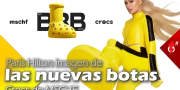 paris hilton imagen de las nuevas botas crocs de mschf viral