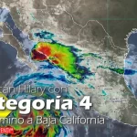 huracan hilary con categoria 4 en camino a baja california mexico