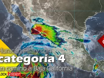 huracan hilary con categoria 4 en camino a baja california mexico