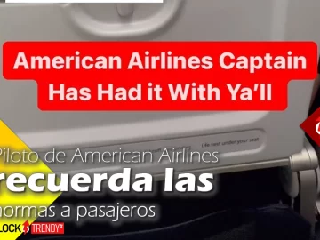 piloto de american airlines recuerda las normas a pasajeros viral