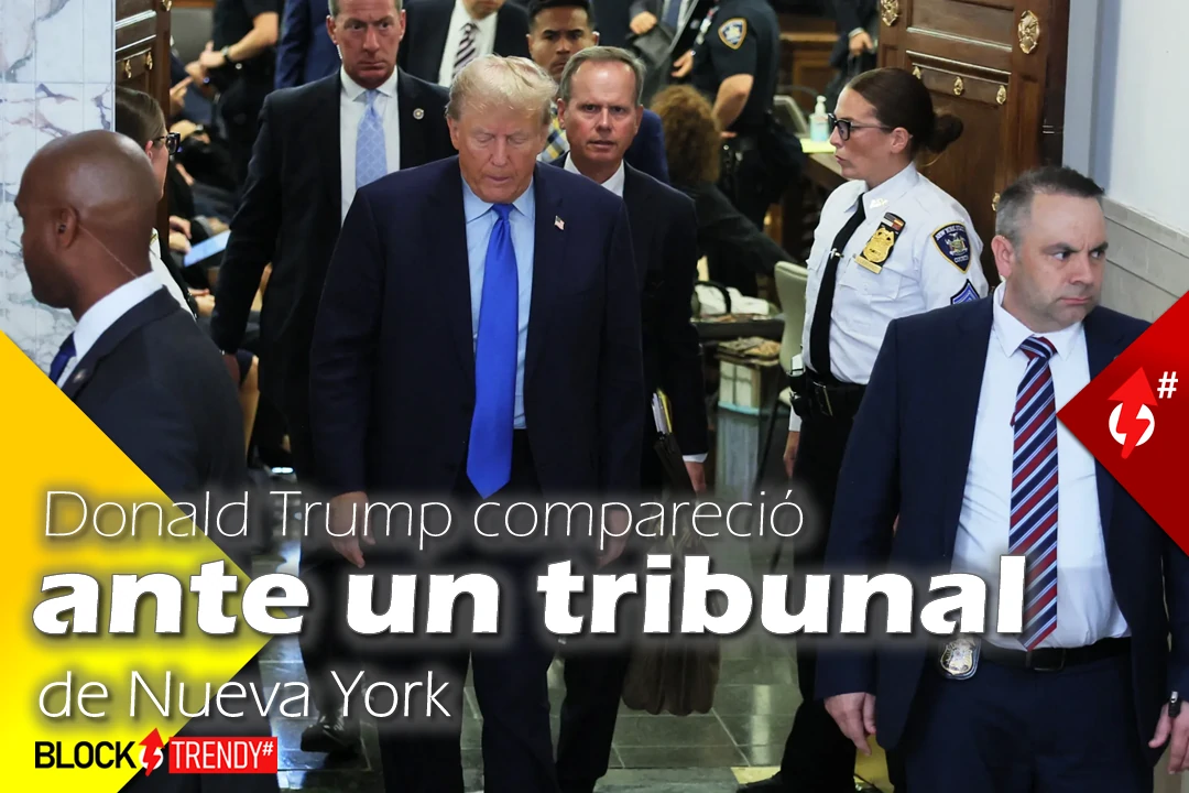 donald trump comparecio ante un tribunal de nueva york eeuu